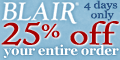 25% OFF EVERYTHING at Blair.com! 4 Days Only - Sept. 3-6