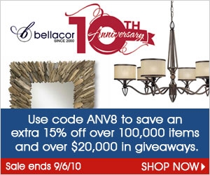 Use code ANV8 and save an extra 15% on over 115,000 at Bellacor! 