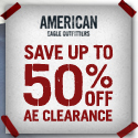 Save up to 50% off clearance